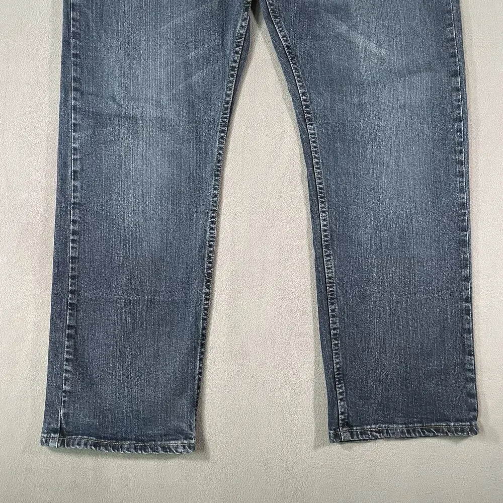 Wrangler Five Star Relaxed Fit Jeans Mens 36x30 Blue Straight 97FXWXD